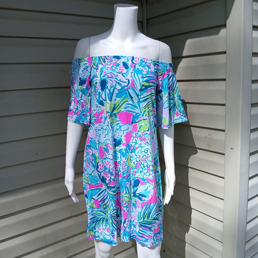 Lilly Pulitzer Off-Shoulder Floral Dress